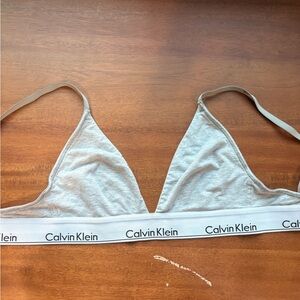 Calvin Klein Light Gray Triangle Bralette